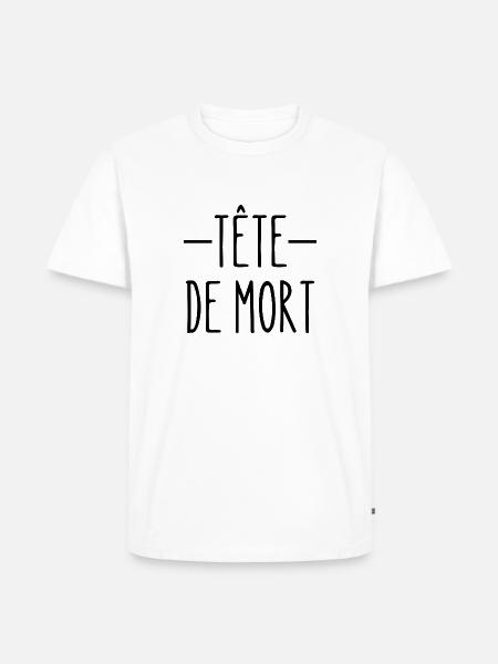 tête de mort - T-shirt Premium bio Homme - blanc