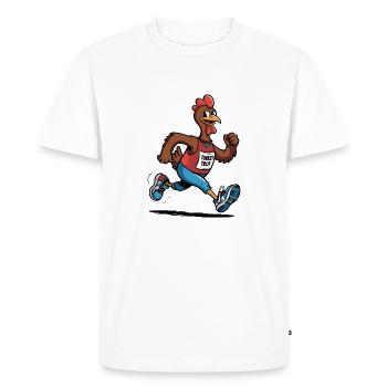 Funny Torkey Trot - Men's Premium Organic T-Shirt - white - Front - Nico (187cm)
