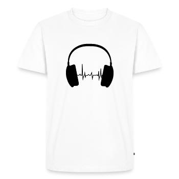 Casque et Beat - T-shirt Premium bio Homme - blanc - Devant - Nico (187cm)