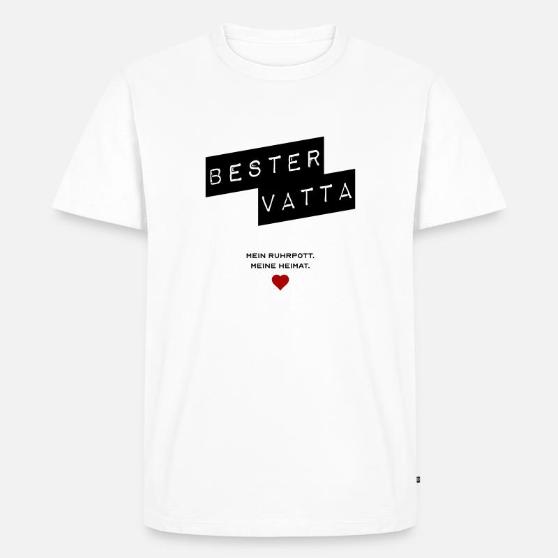 Bester Vatta - Männer Premium Bio T-Shirt - Weiß