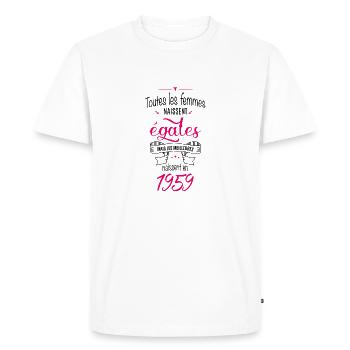 Année 1959 - T-shirt Premium bio Homme - blanc - Devant - Nico (187cm)