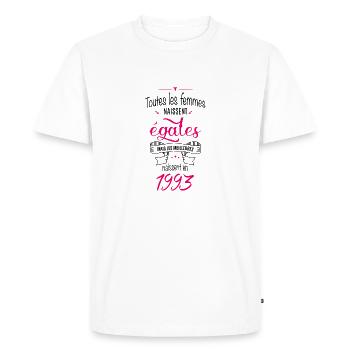 Année 1993 (fe) - T-shirt Premium bio Homme - blanc - Devant - Nico (187cm)