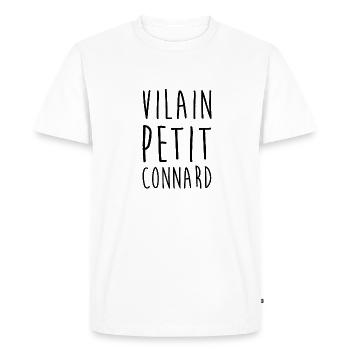 Vilain petit connard - T-shirt Premium bio Homme - blanc - Devant - Nico (187cm)