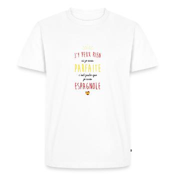 Je suis espagnole - T-shirt Premium bio Homme - blanc - Devant - Nico (187cm)