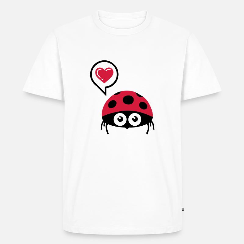 Marienkäfer (ladybug) 02.2 - Männer Premium Bio T-Shirt - Weiß