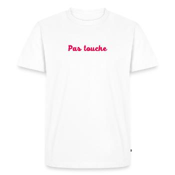 Pas touche - T-shirt Premium bio Homme - blanc - Devant - Nico (187cm)