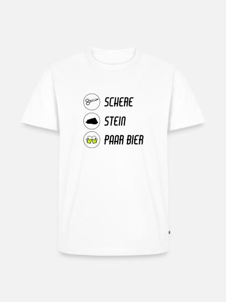 / schnick schnack schnuck - Männer Premium Bio T-Shirt - Weiß