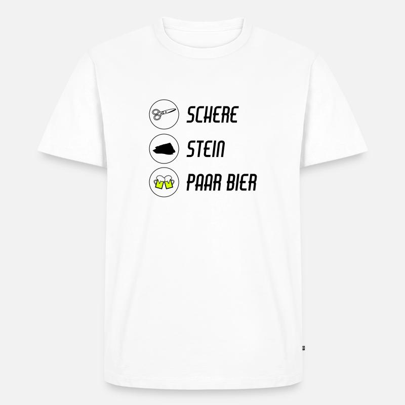  / schnick schnack schnuck - Männer Premium Bio T-Shirt - Weiß
