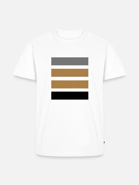 Stripes yellow - Men's Premium Organic T-Shirt - white