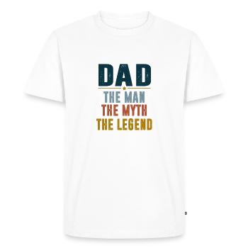 Dad The Man The Myth The Legend - Men's Premium Organic T-Shirt - white - Front - Nico (187cm)