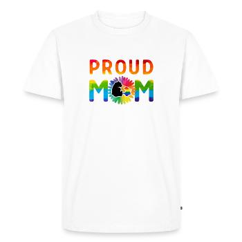 Fier maman ours - T-shirt Premium bio Homme - blanc - Devant - Nico (187cm)