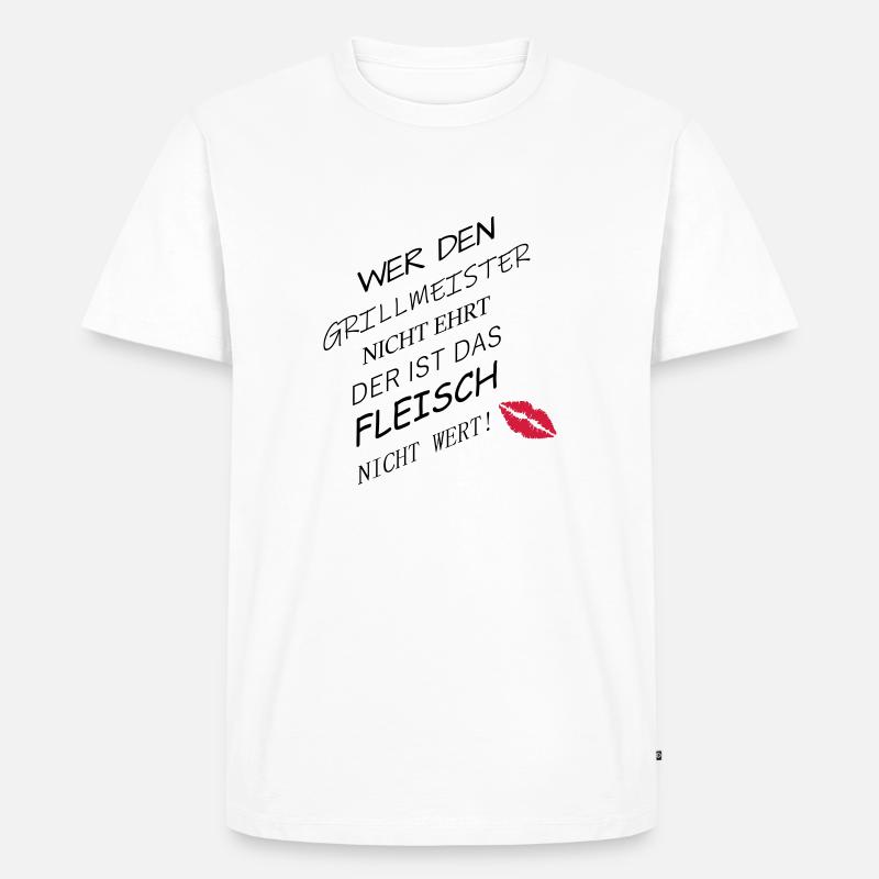 Fleisch nicht wert - Männer Premium Bio T-Shirt - Weiß