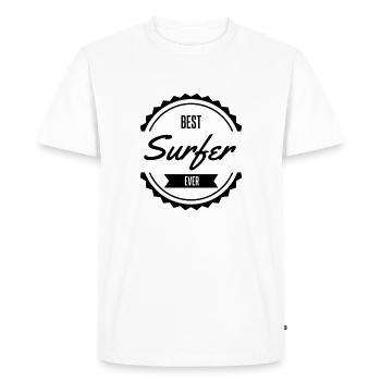 best surfer surf - T-shirt Premium bio Homme - blanc - Devant - Nico (187cm)