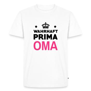 Mamie / Mamy / Grand Mere / Grand-Mère / Bébé - T-shirt Premium bio Homme - blanc - Devant - Nico (187cm)