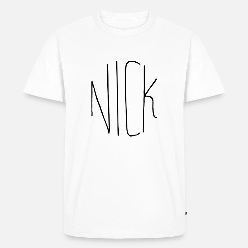 Nick Geschenk - Männer Premium Bio T-Shirt - Weiß