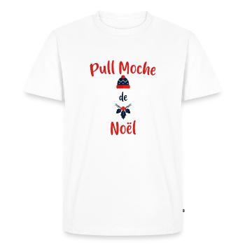 Pull moche de noël, tenue de Noël - T-shirt Premium bio Homme - blanc - Devant - Nico (187cm)