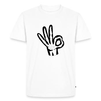 OK les os - T-shirt Premium bio Homme - blanc - Devant - Nico (187cm)