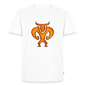 Minotaur - Men's Premium Organic T-Shirt - white - Front - Nico (187cm)