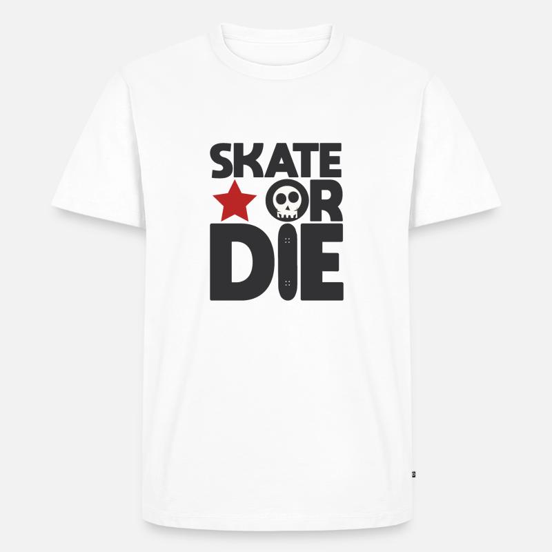 SKATER - Männer Premium Bio T-Shirt - Weiß