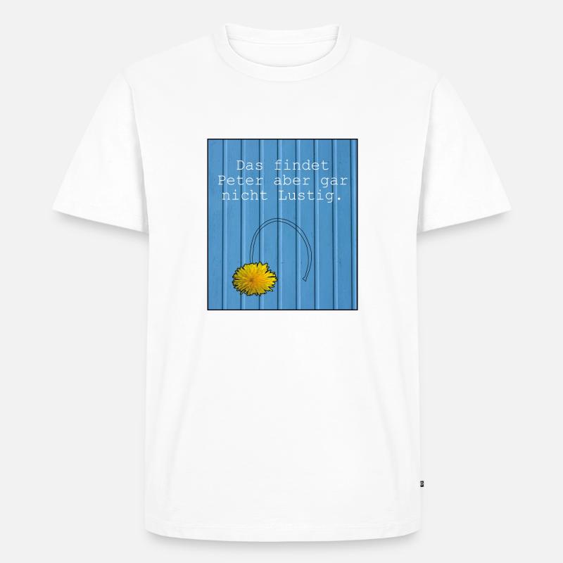 Peter Lustig Print - Männer Premium Bio T-Shirt - Weiß