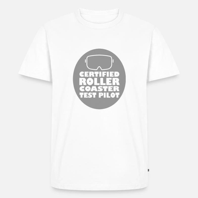 Rollercoaster Roller Coaster - Men's Premium Organic T-Shirt - white