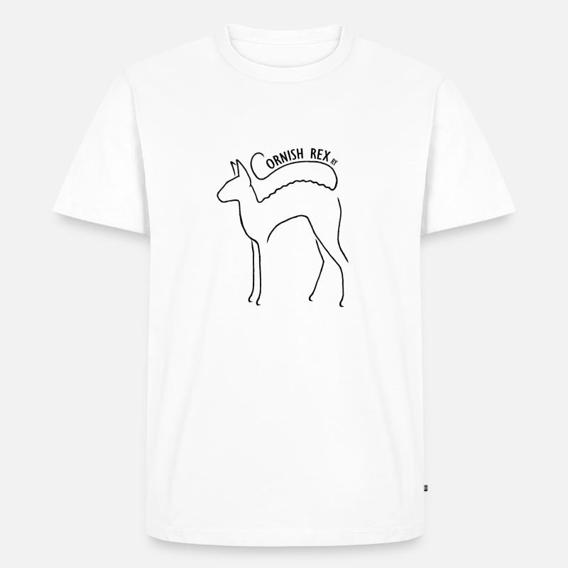 Cornish rex ry logo noir - T-shirt Premium bio Homme - blanc