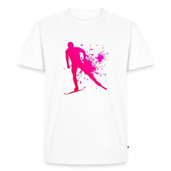 Ski de fond féminin Patinage de fond Ski de fond Kl - T-shirt Premium bio Homme - blanc - Devant - Nico (187cm)