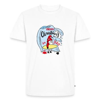 joyeux Noël en juillet - T-shirt Premium bio Homme - blanc - Devant - Nico (187cm)