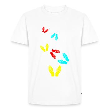 Hands icon icon - Men's Premium Organic T-Shirt - white - Front - Nico (187cm)