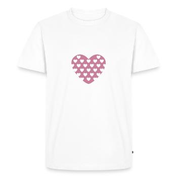 Merveilleux, Amour, Affection, Amour, Amour, Cœur - T-shirt Premium bio Homme - blanc - Devant - Nico (187cm)