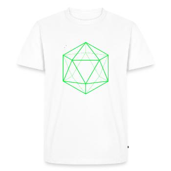Tokyo Neon Green Tshirt for Vegan Animal Nature - Men's Premium Organic T-Shirt - white - Front - Nico (187cm)