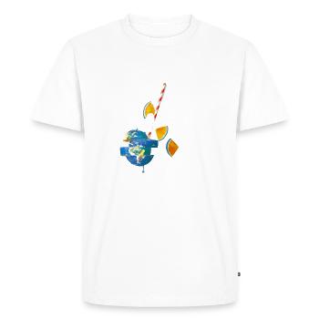 zero waste, there is no planet b, earth, climate c - T-shirt Premium bio Homme - blanc - Devant - Nico (187cm)