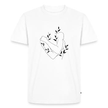 Corps en croissance - T-shirt Premium bio Homme - blanc - Devant - Nico (187cm)