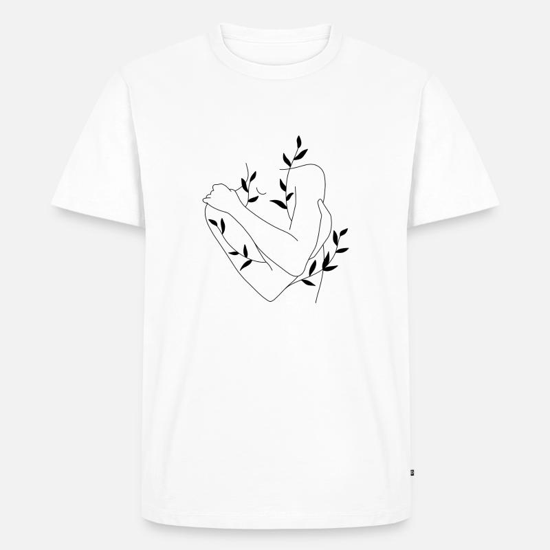 Wachsender Körper - Männer Premium Bio T-Shirt - Weiß