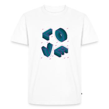 LOVE Chart - Men's Premium Organic T-Shirt - white - Front - Nico (187cm)
