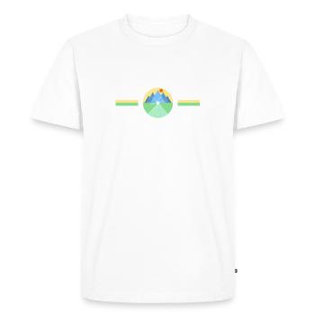 Gravel, mountain biking, passion cycling, cyclist - Men's Premium Organic T-Shirt - white - Front - Nico (187cm)