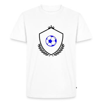 Football crest - Men's Premium Organic T-Shirt - white - Front - Nico (187cm)
