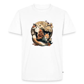 fox 9 - T-shirt Premium bio Homme - blanc - Devant - Nico (187cm)