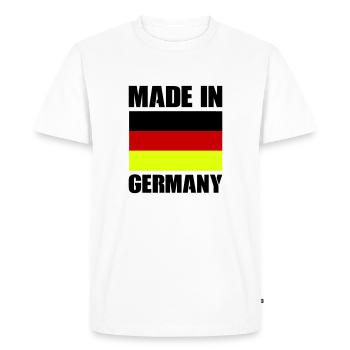Fabriqué en Allemagne - T-shirt Premium bio Homme - blanc - Devant - Nico (187cm)