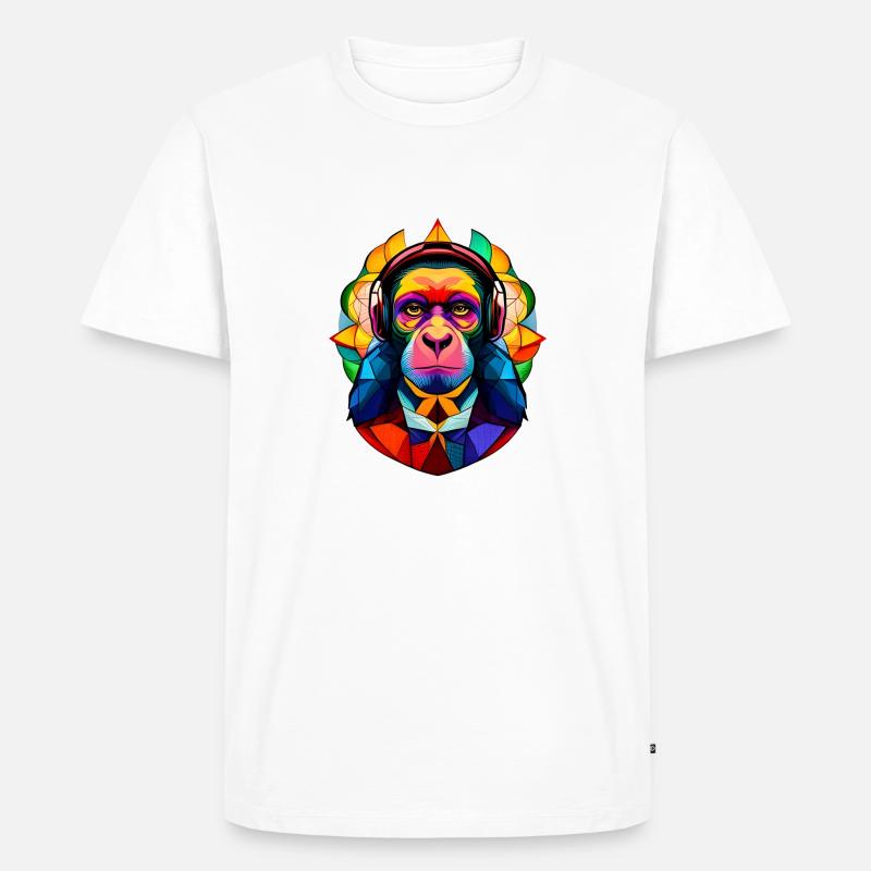 Affe - Männer Premium Bio T-Shirt - Weiß