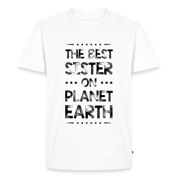 Meilleure sœur disant - T-shirt Premium bio Homme - blanc - Devant - Nico (187cm)