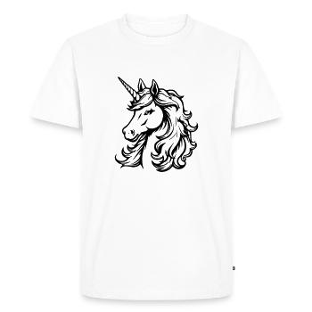 Conception simple de la licorne - T-shirt Premium bio Homme - blanc - Devant - Nico (187cm)