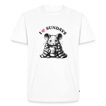 J’adore Sundays Mouse - T-shirt Premium bio Homme - blanc - Devant - Nico (187cm)