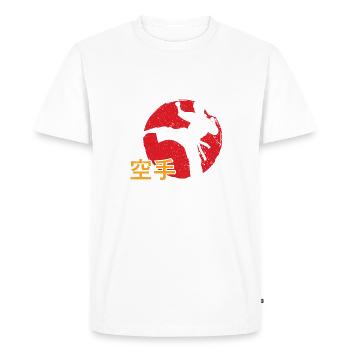 Karate Girl - Men's Premium Organic T-Shirt - white - Front - Nico (187cm)