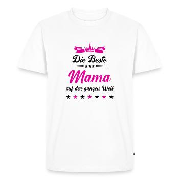 La meilleure maman du monde - T-shirt Premium bio Homme - blanc - Devant - Nico (187cm)