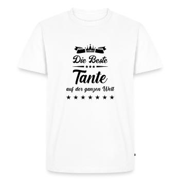 La meilleure tante du monde - T-shirt Premium bio Homme - blanc - Devant - Nico (187cm)