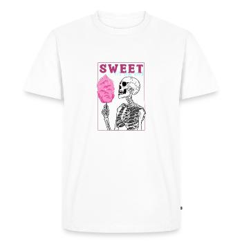 Sweet Till The End - Men's Premium Organic T-Shirt - white - Front - Nico (187cm)