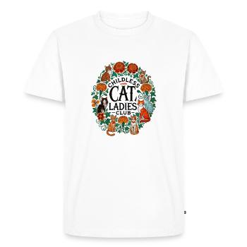 Club des dames Childless Cat - T-shirt Premium bio Homme - blanc - Devant - Nico (187cm)