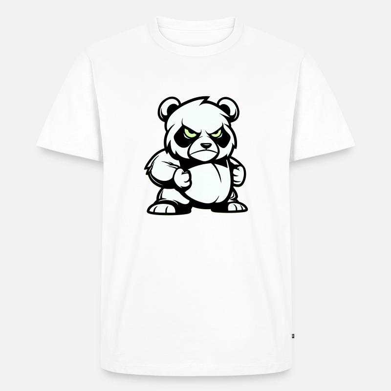 pandabär comic - Männer Premium Bio T-Shirt - Weiß
