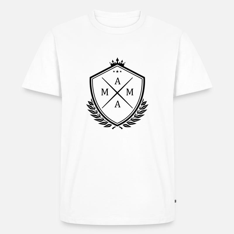 mama wappen - Männer Premium Bio T-Shirt - Weiß